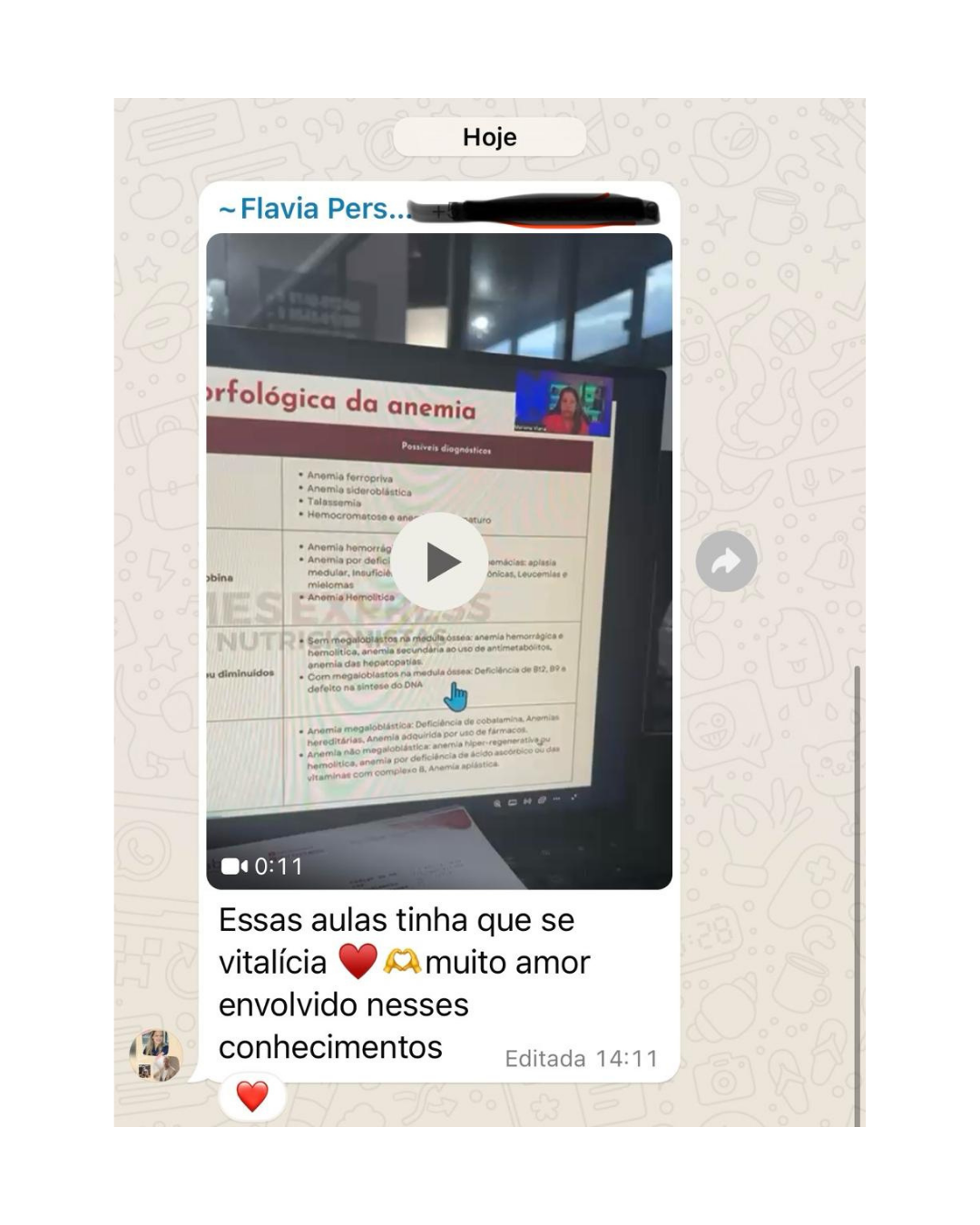 Print real de depoimento 8